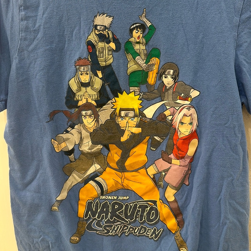 GUC Naruto Kakashi Graphic Screen Tee Short Sleeve T- Shirt Size S Small